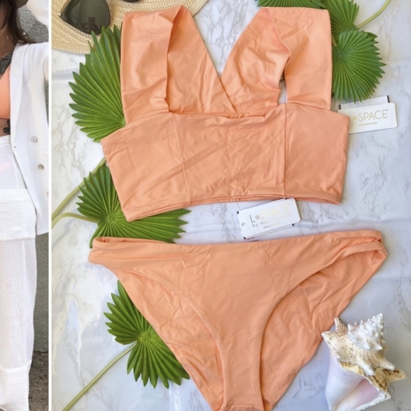 L*Space Parker Top Sandy Bottom Bikini Full Set - Picture 2 of 13